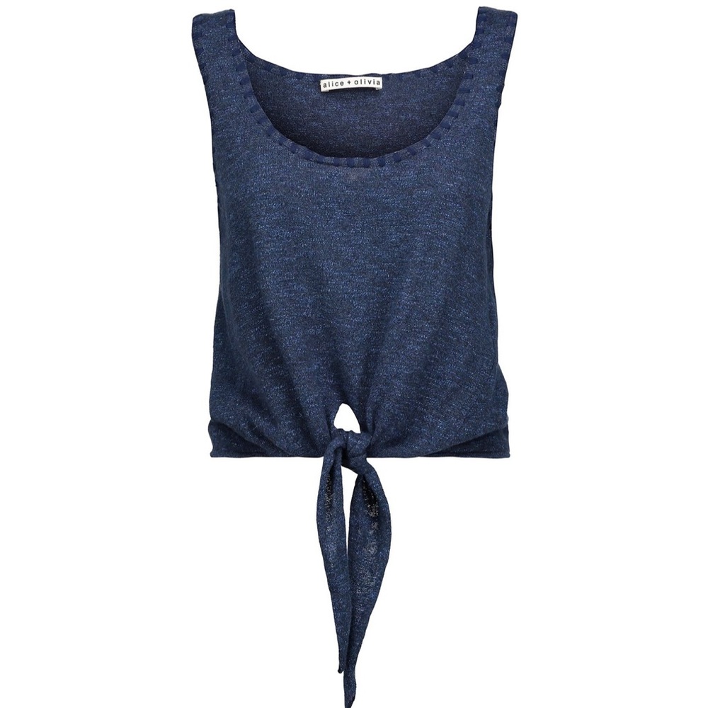 Navy Blue Knit Alice + Olivia tank top. Size XS